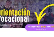 Este viernes hay nuevas inscripciones a los Talleres de Orientación Vocacional